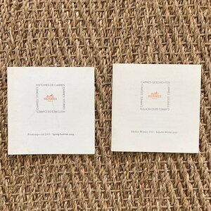 2 Hermès Scarf Le Carre - Book / Booklet / Catalog Spring 2009 and Fall 2010